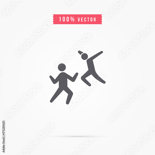 two man fighting icon