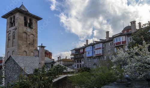 The Holy and Great Monastery of Vatopedi on Mount Athos, Greece photo