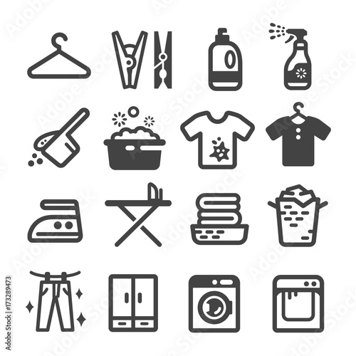 laundry icon set,vector illustration