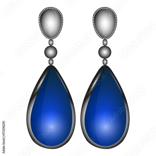 Isolated earrings illustration