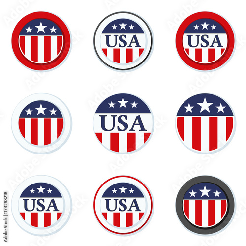 USA label sign illustration