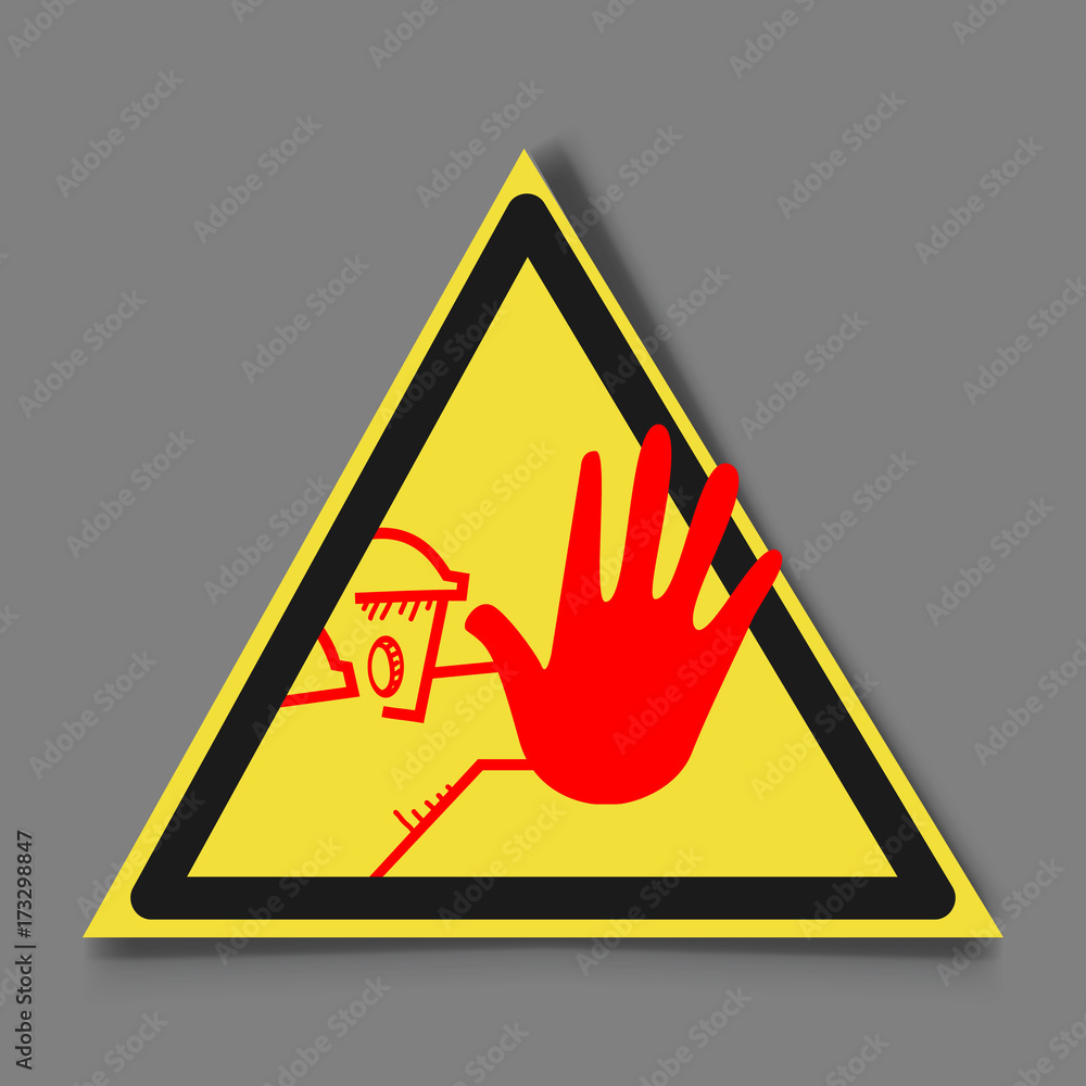 No access for unauthorized persons prohibition sign. No entry red