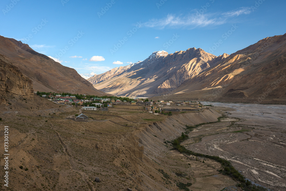 Himalayan village in a desert valley