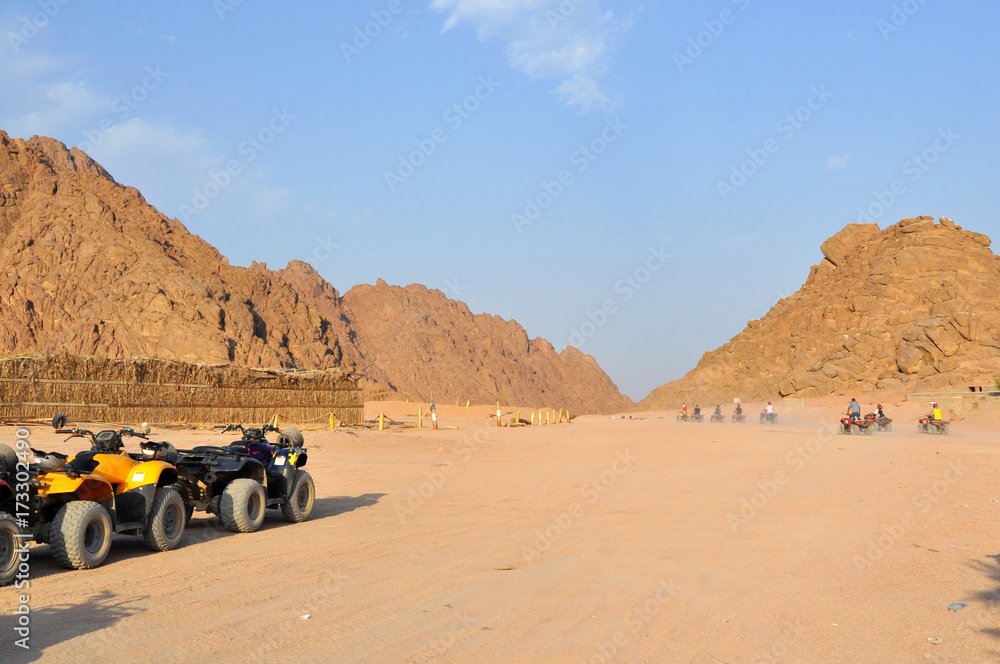 Quad bike safaris in the desert in Egypt