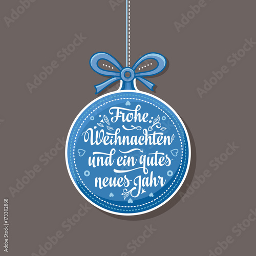 Frohe Weihnacht.  Xmas Congratulations in Germany