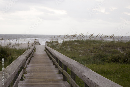 bridge to beach landscape