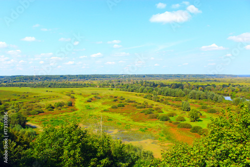 landscape of the Desna River with its marshy surroundings