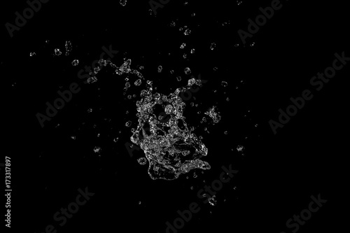 water Splash On black Background