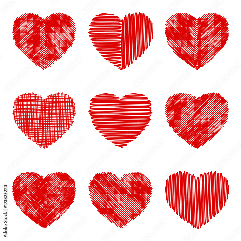 Crosshatching Valentines Set Crosshatching Valentines Set