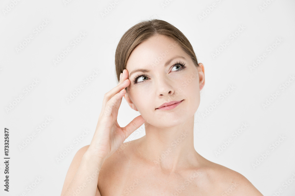 portrait of attractive woman beauty image isolated on white background portrait of attractive woman beauty image isolated on white background