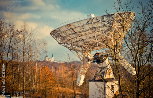 Astronomical telescope and the monastery, Poland