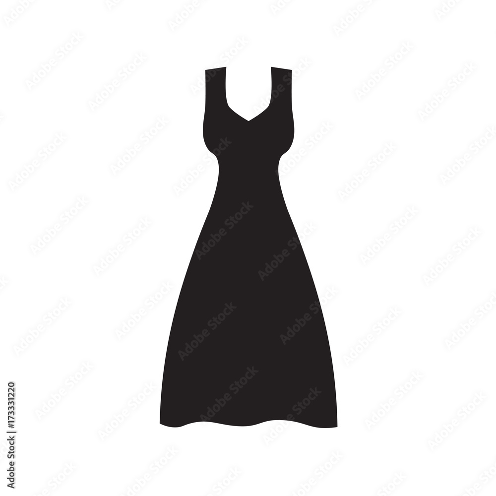 black dress icon- vector illustration