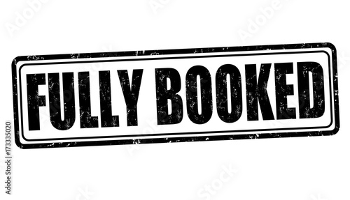 Fully booked sign or stamp