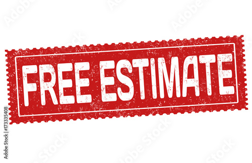 Free estimate sign or stamp