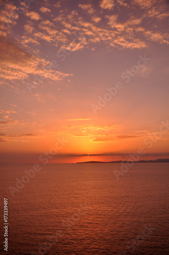 Peaceful Orange Sunset in Mallorca