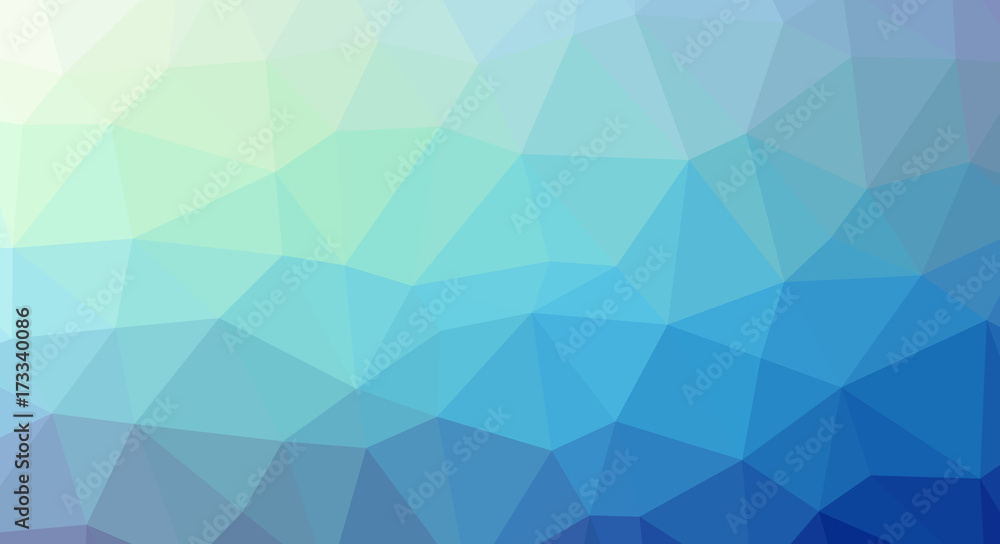 Abstract modern polygonal background based on geometric shapes of triangles of different sizes.