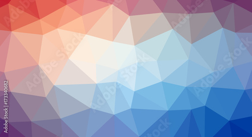 Abstract modern polygonal background based on geometric shapes of triangles of different sizes.