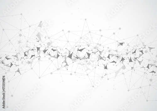 Abstract geometric Polygonal Space Background with Connecting Dots and Lines. Vector illustration