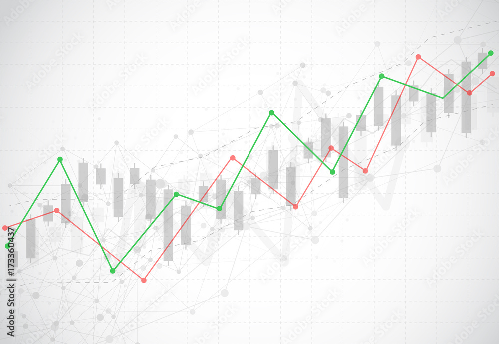 Business candle stick graph chart of stock market investment trading on dark background design. Bullish point, Trend of graph. Vector illustration Business candle stick graph chart of stock market investment trading on dark background design. Bullish point, Trend of graph. Vector illustration