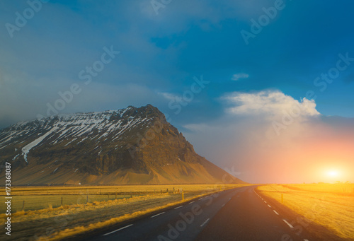 Beautiful of The Ring Road in Iceland. Route 1 or the Ring Road is a national road.