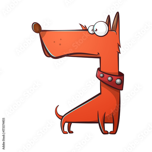 Funny, cute dog cartoon Vector eps 10