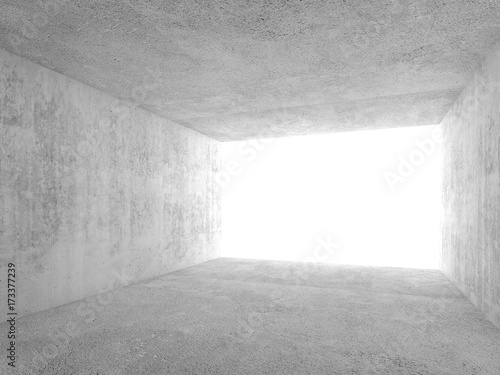 Abstract empty concrete room interior 3d