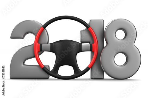 2018 new year. Isolated 3D ...