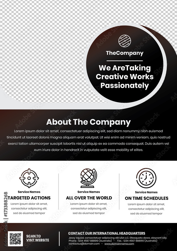 Fototapeta premium a creative professional A4 Flyer template