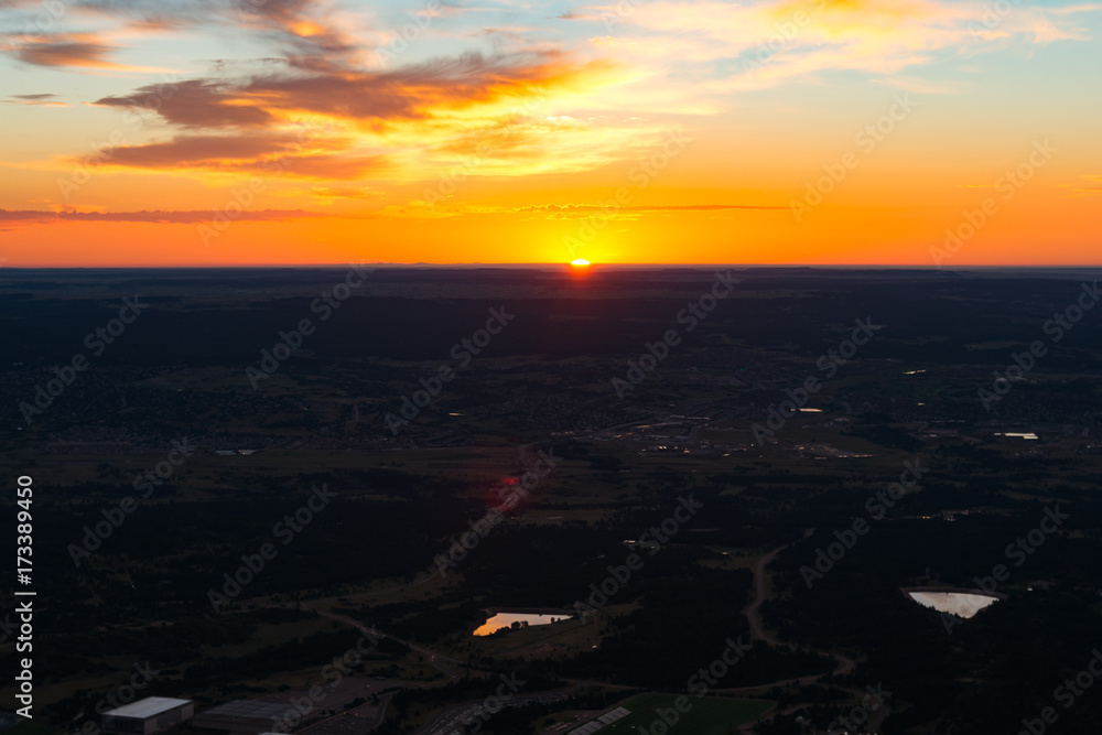 Eagle's Peak United States Air Force Academy Sun Set Eagle's Peak United States Air Force Academy Sun Set