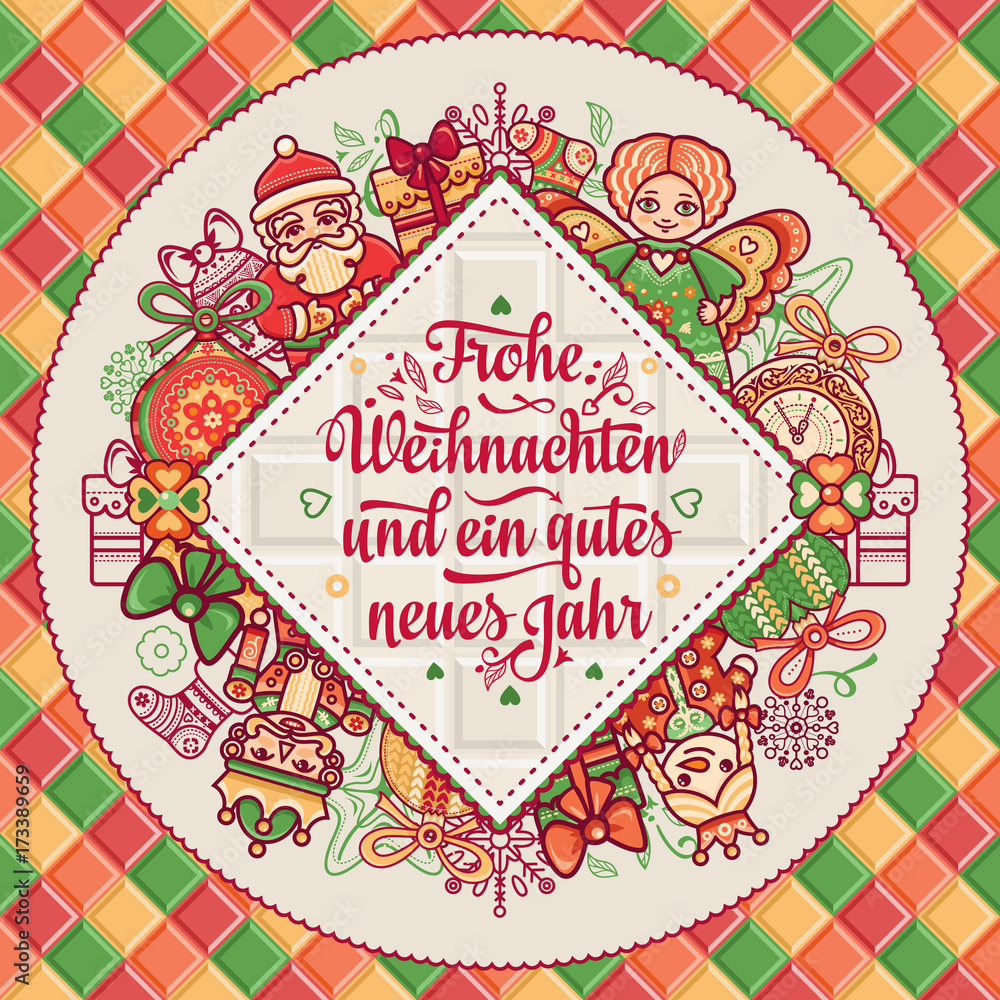 Frohe Weihnacht.  Xmas Congratulations in Germany