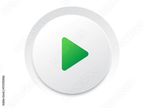 simple circle play UI switch button vector.