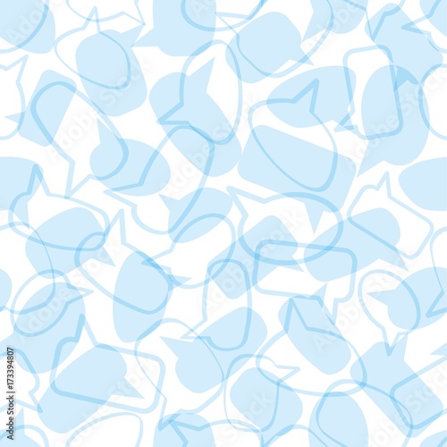 blue speak bubbles seamless pattern