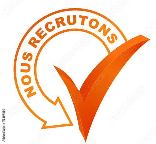 nous recrutons sur symbole validé orange