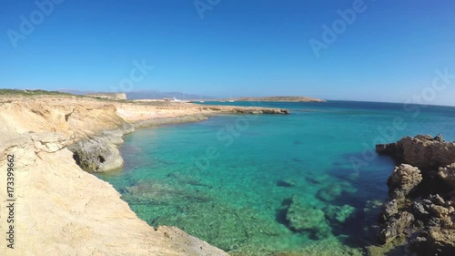 The exotic sea of Koufonissi island in Cyclades, Greece photo