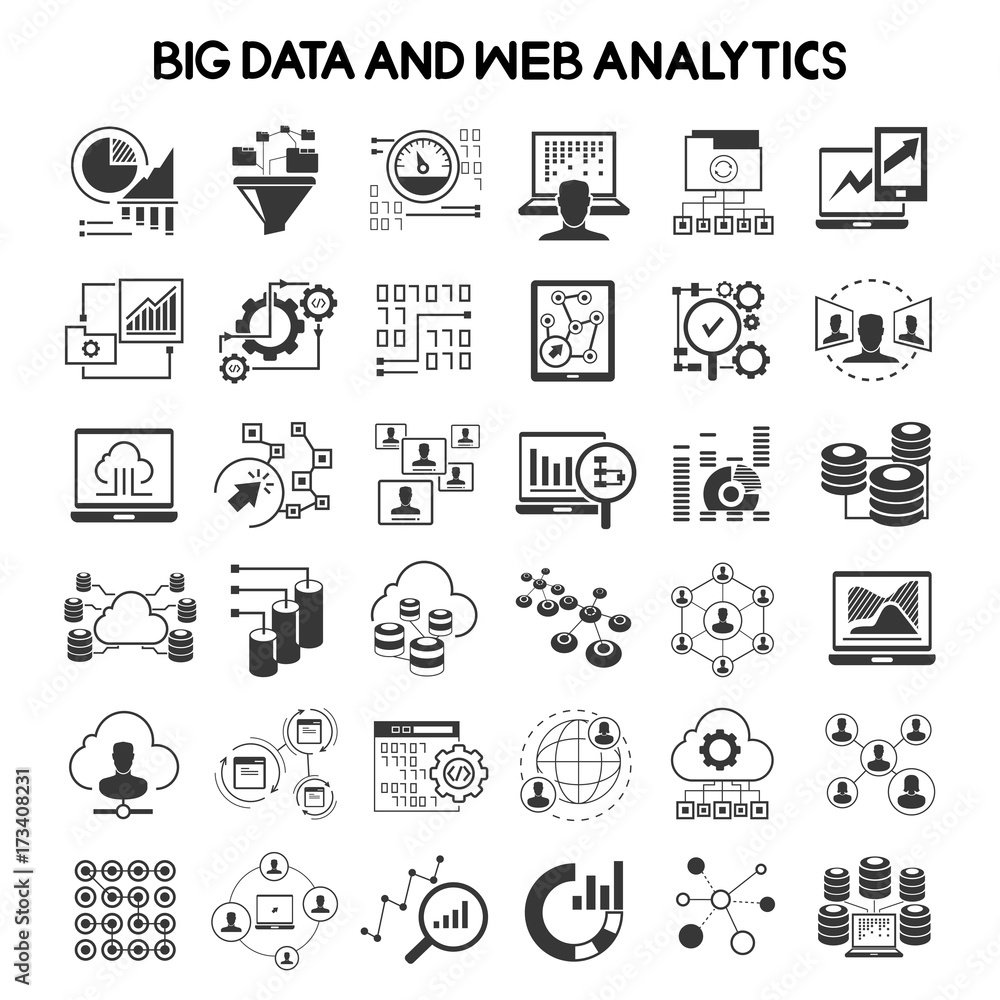 big data icons, data analytics icons big data icons, data analytics icons