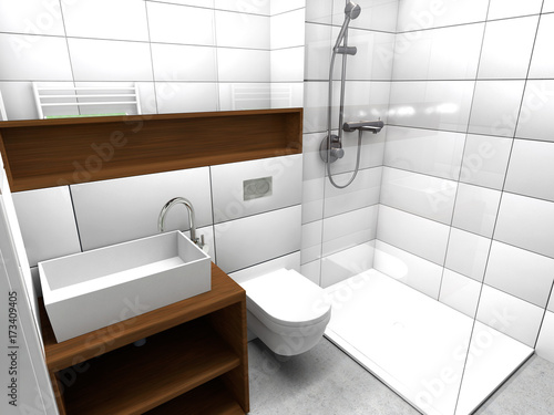 Kleines Modernes Badezimmer