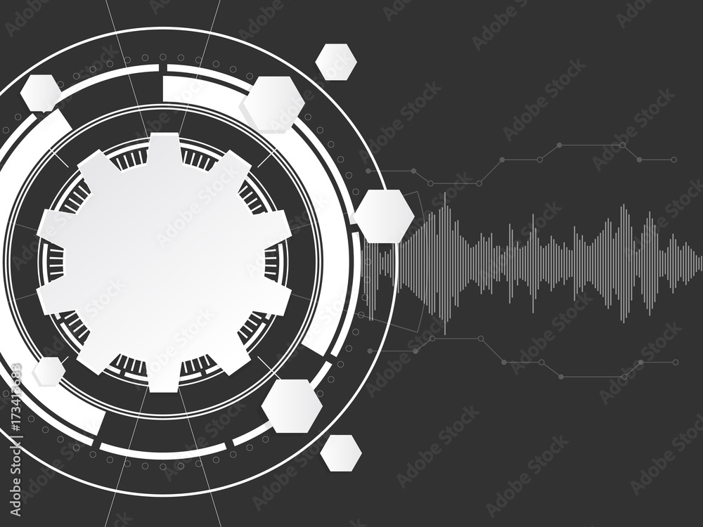 Obraz premium Abstract technological background. Vector illustration.