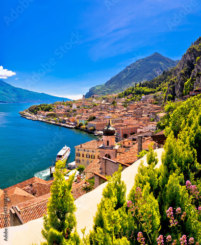 Lago di Garda panoramic view in Limone sul Garda © xbrchx