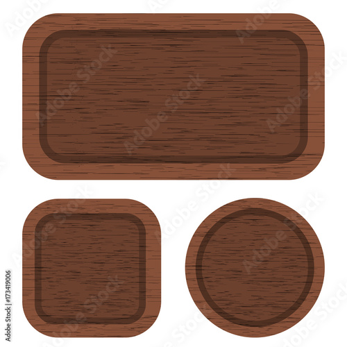 Brown Wood Banners. Clean Wooden Texture