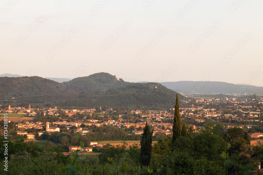 Obraz premium panoramic view from Rosazzo Italy, landscape from the hill