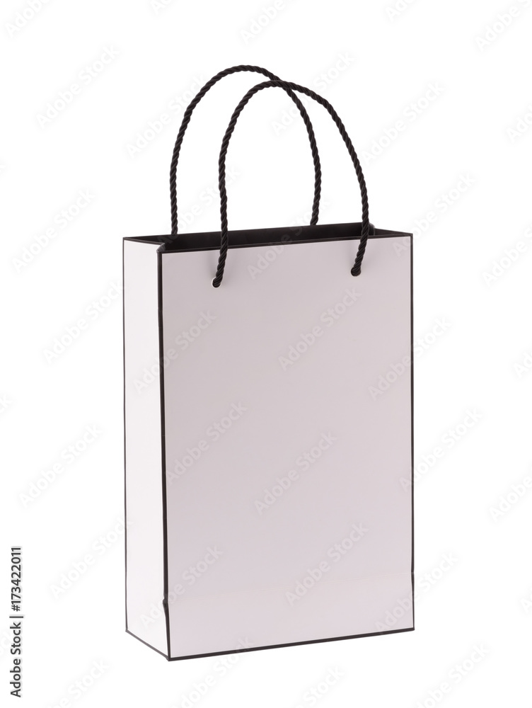 Shopping paper bag isolated on white background with clipping path Shopping paper bag isolated on white background with clipping path