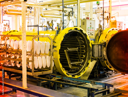 shoe vulcanizing process in oven