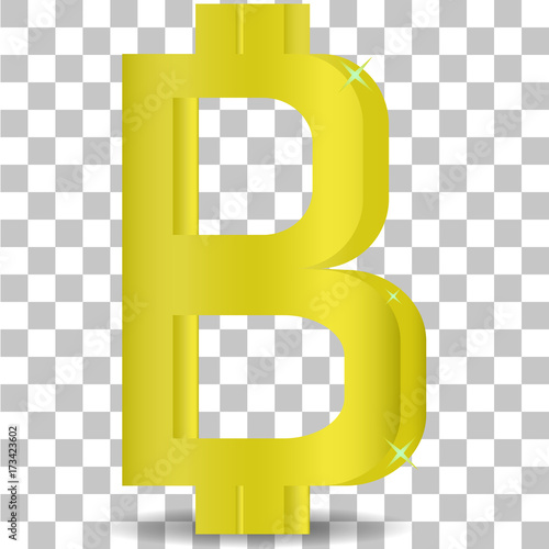 Image of a crypt of a bitcoin on a transparent background