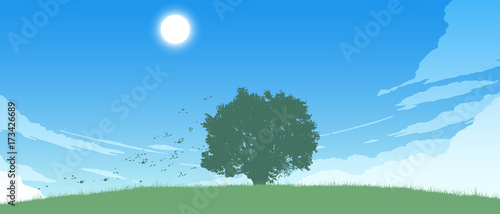 lonely tree on field
