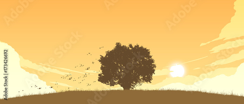 lonely tree on field