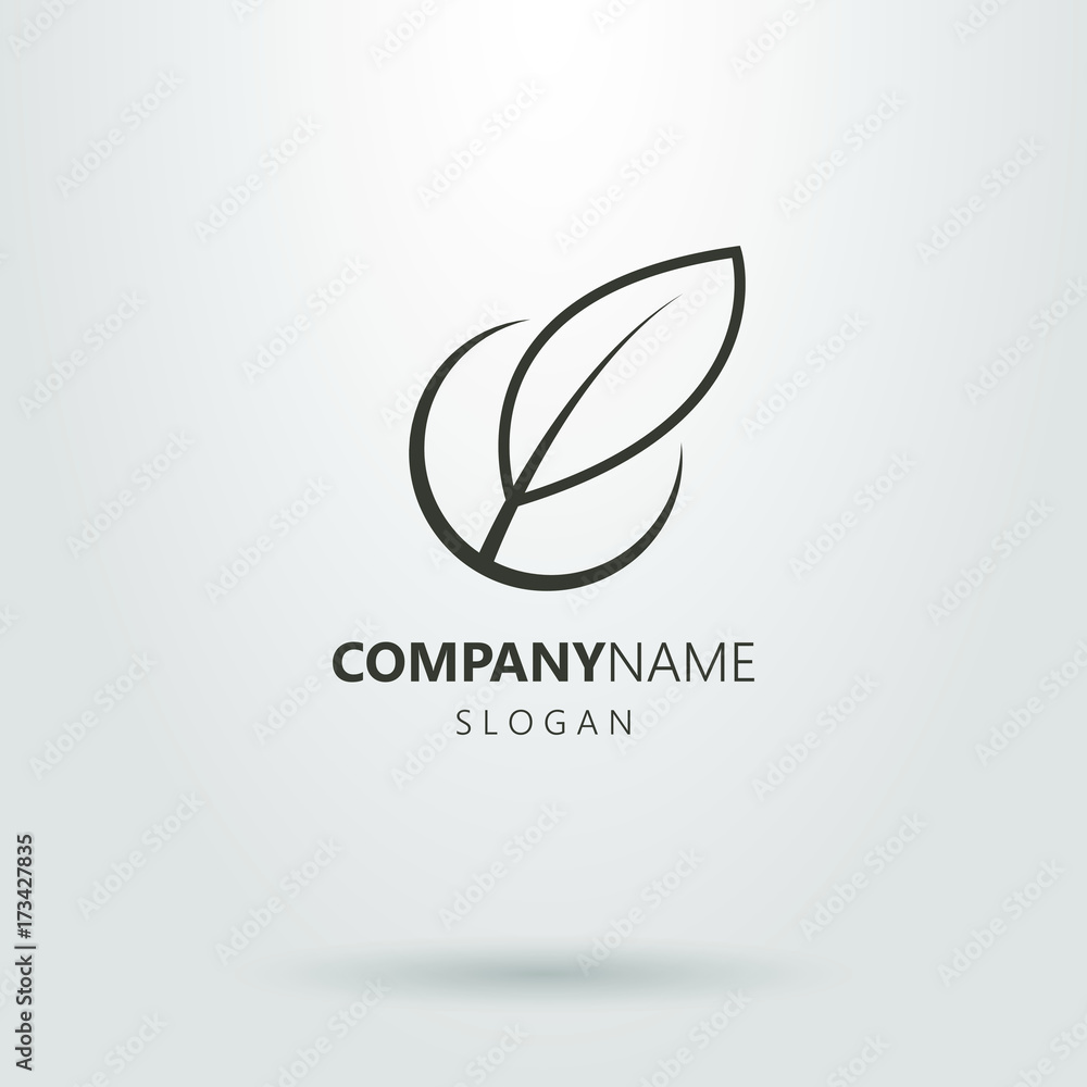 Black and white feather logo Black and white feather logo