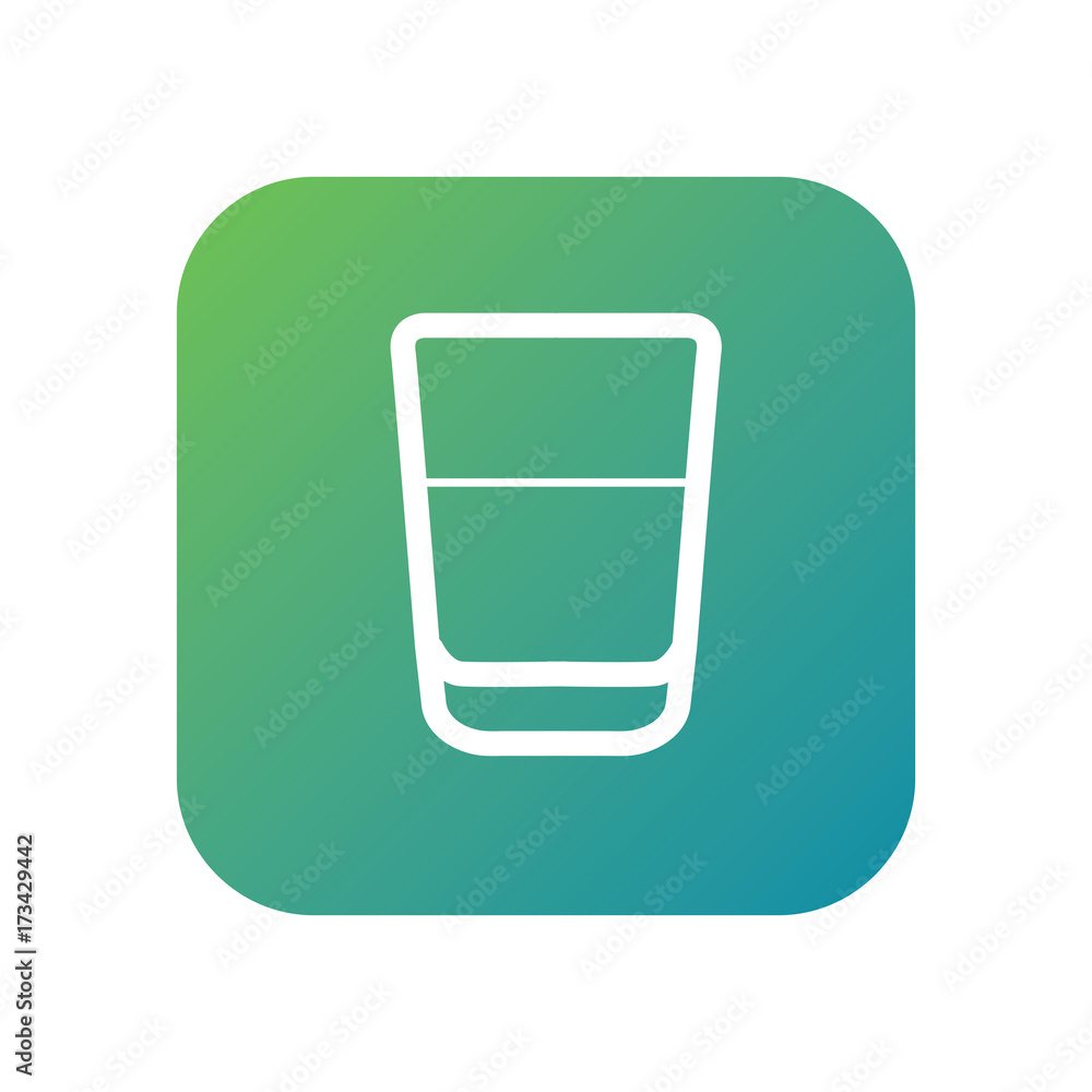 Glass of water vector icon Glass of water vector icon