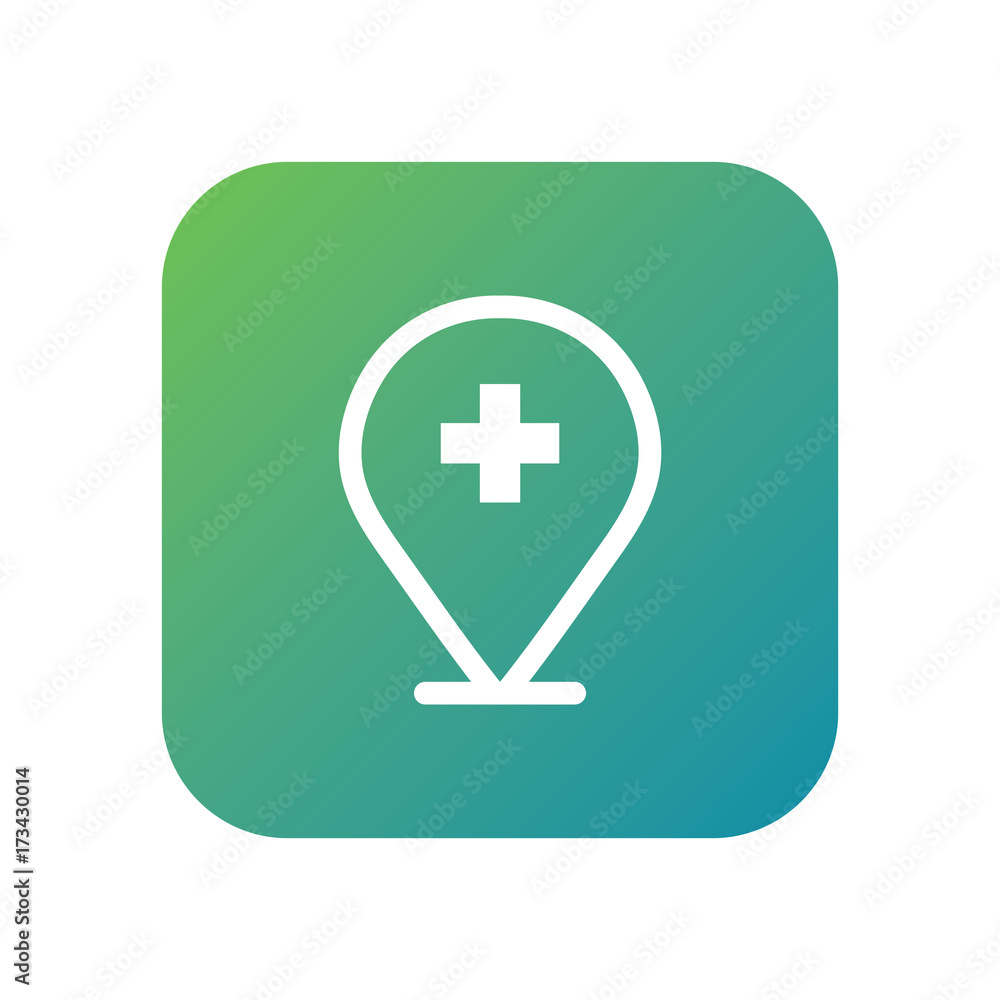 Obraz premium Medical Location vector icon