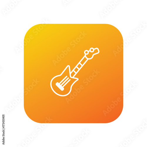Electro guitar vector icon