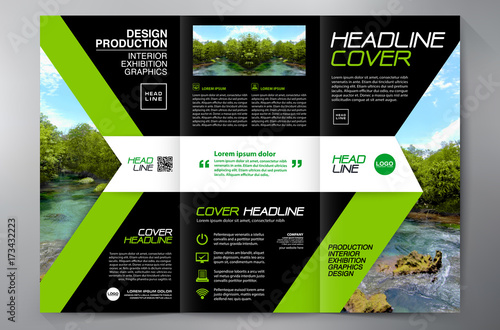 Brochure 3 fold flyer design a4 template.